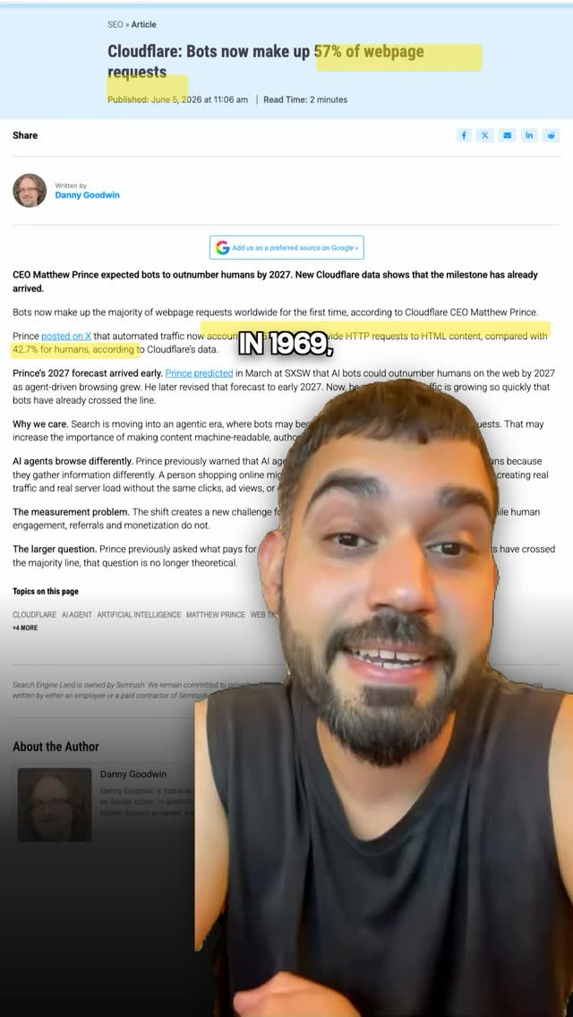 Humans just became a minority on the internet.